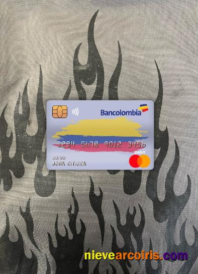 Colombia bancolombia bank master debit card photolook